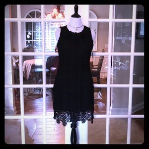 Taylor Unique Black Textured Dress